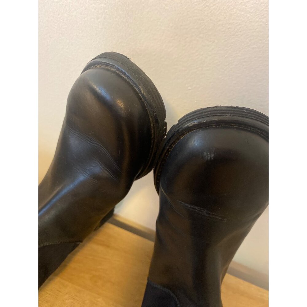 Donald J. Pliner Black Leather & Elastic Knee-High Boots Size 7M - Picture 7 of 8
